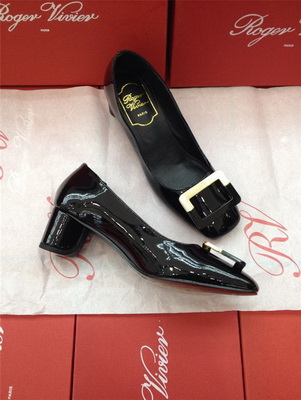 RV Shallow mouth Block heel Shoes Women--024